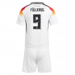 Günstige Fußballtrikots Deutschland Niclas Fullkrug 9 Kinder Heimtrikot EURO 2024 Kurzarm